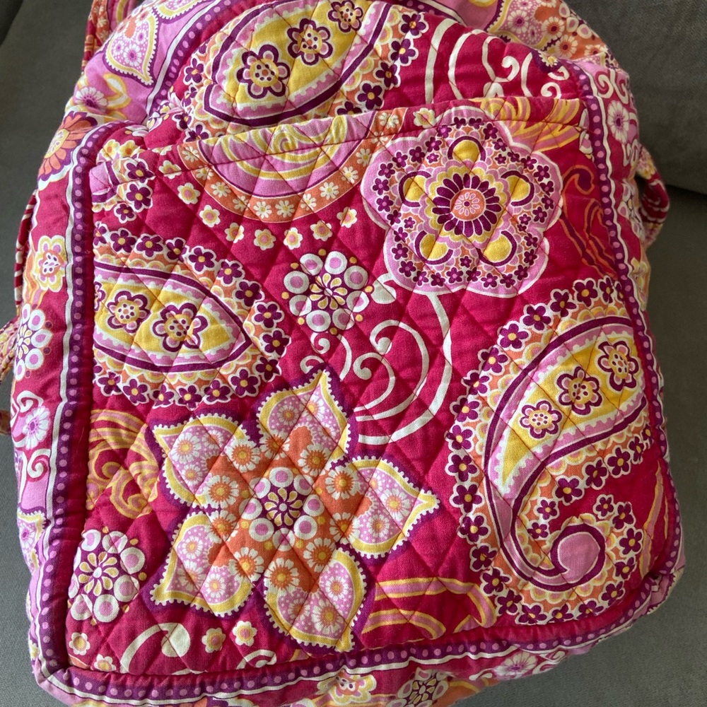 Vera Bradley Raspberry Fizz Overnight Duffel Bag - Picture 5 of 7